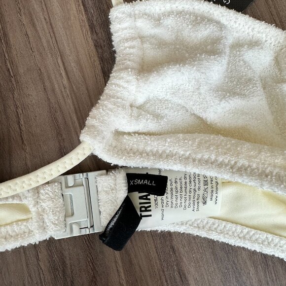 NWT Triangl Coconut Terry White Bikini XS - Picture 6 of 13